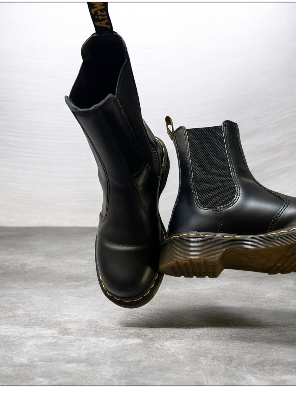 Doc Martin 2976 Hi Chelsea Boot with Yellow Stitching
